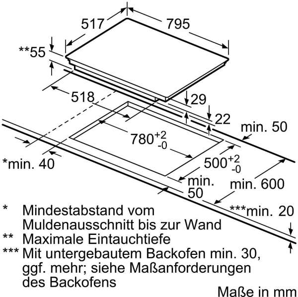 Neff TBT4800N (T48BT00N0) Edelstahl 80cm In­duk­ti­ons­feld mit TwistPad